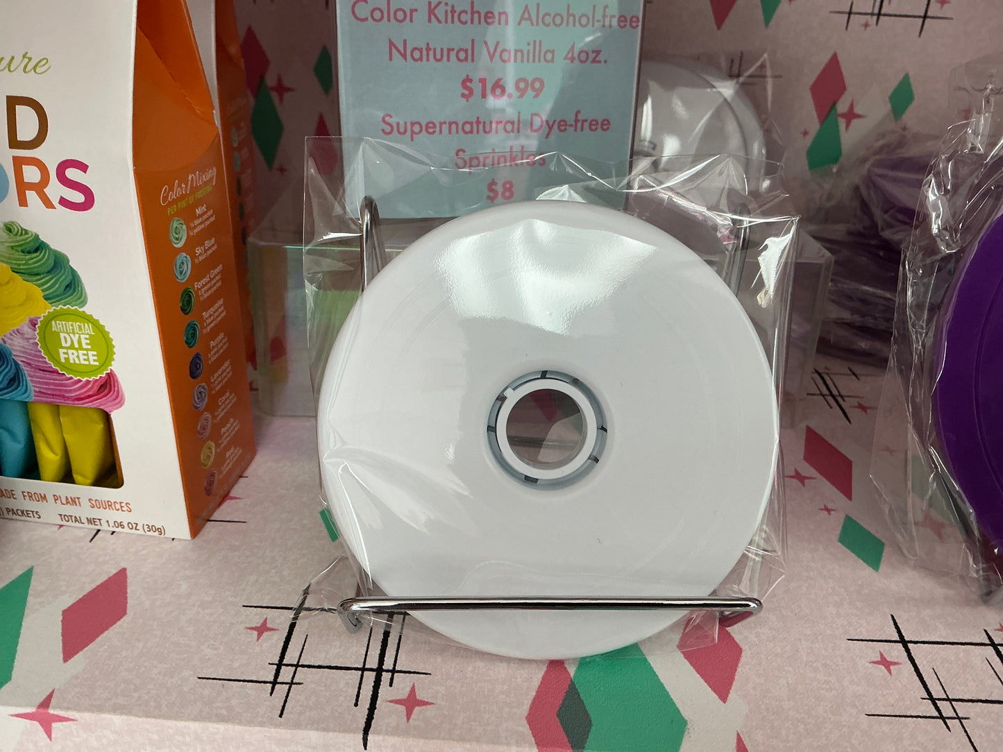 Mini white turn table