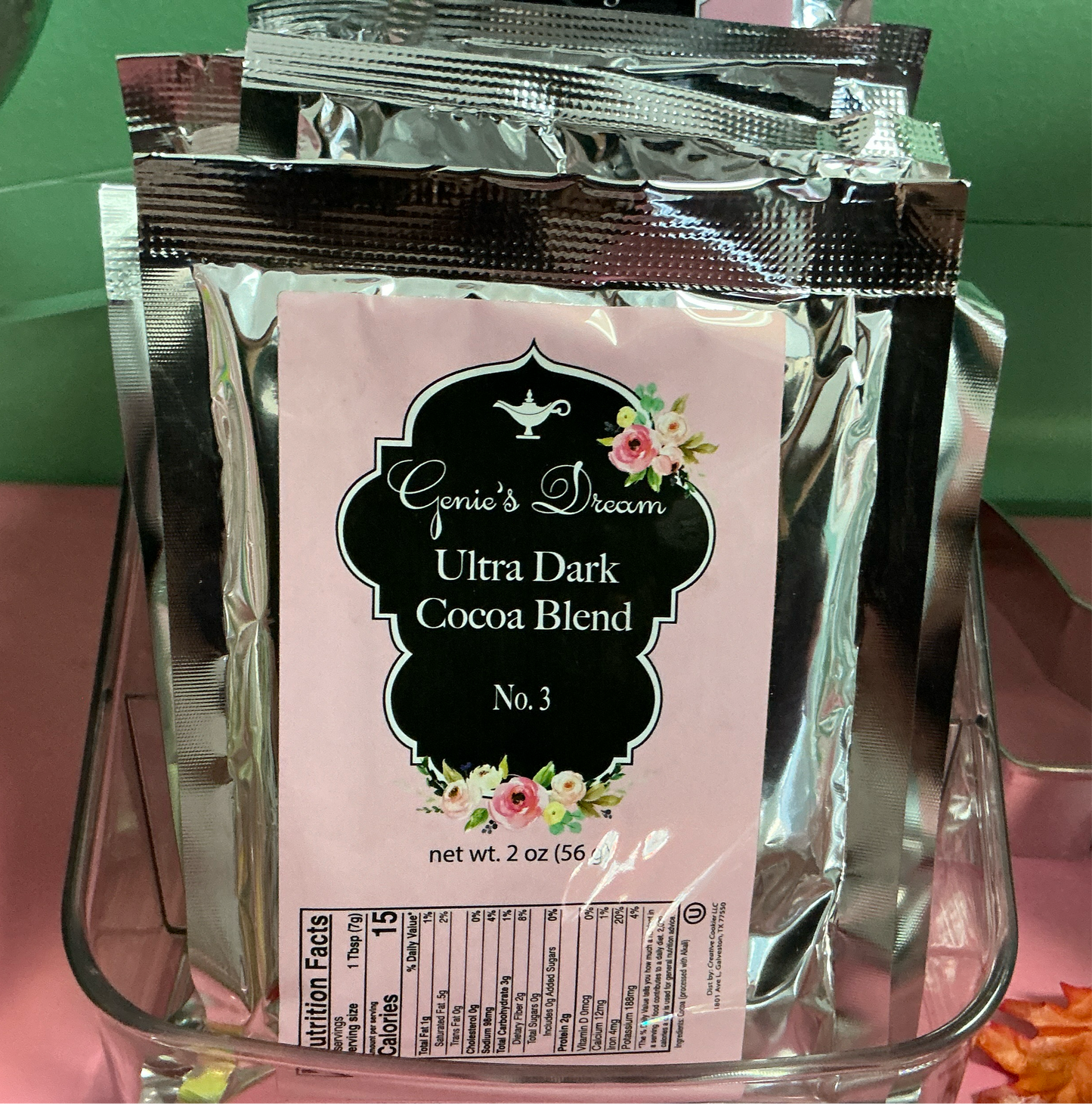 Genies Dream Ultra Dark Cocoa Powder sample