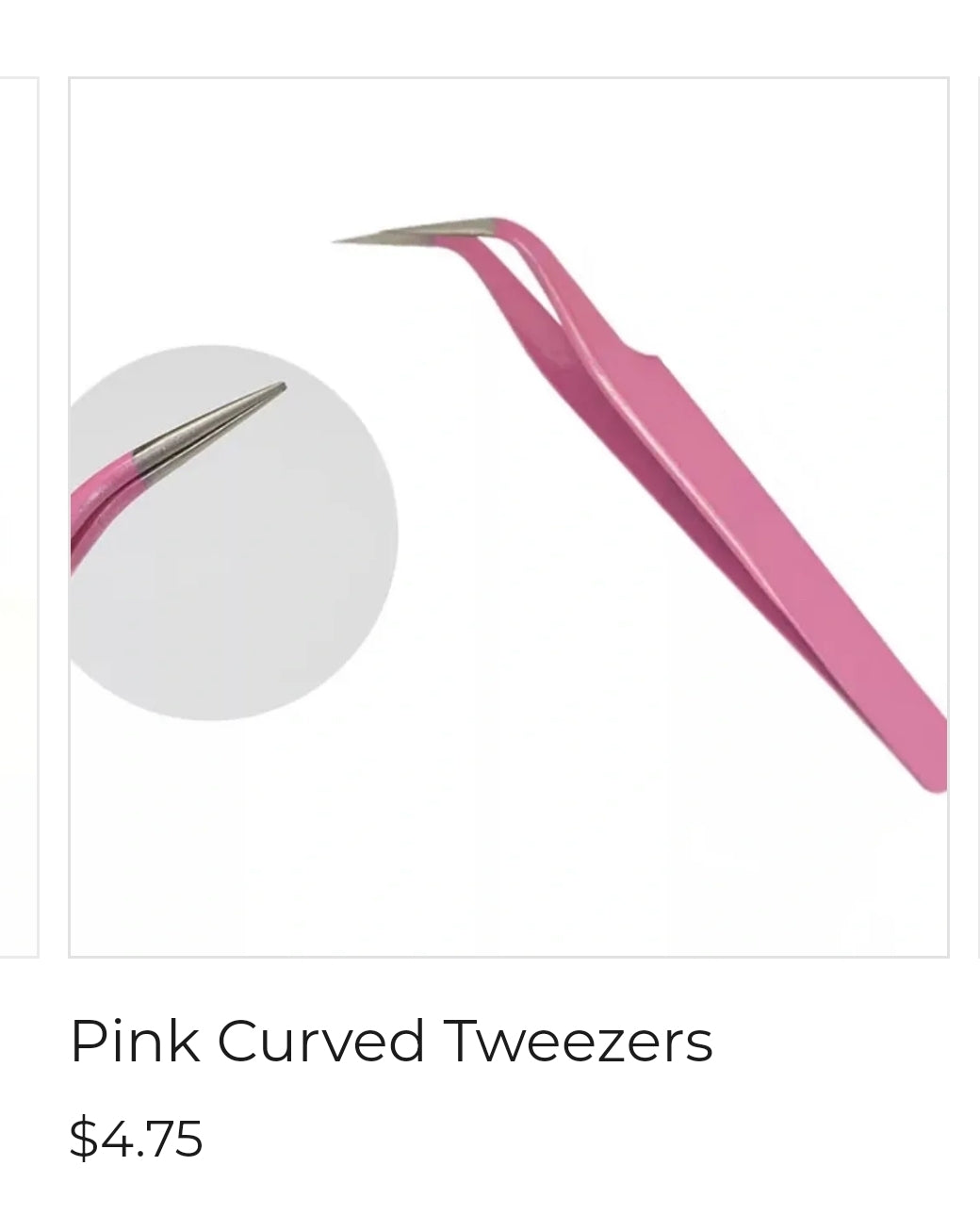Chua Cookies Pink Curved Tweezers