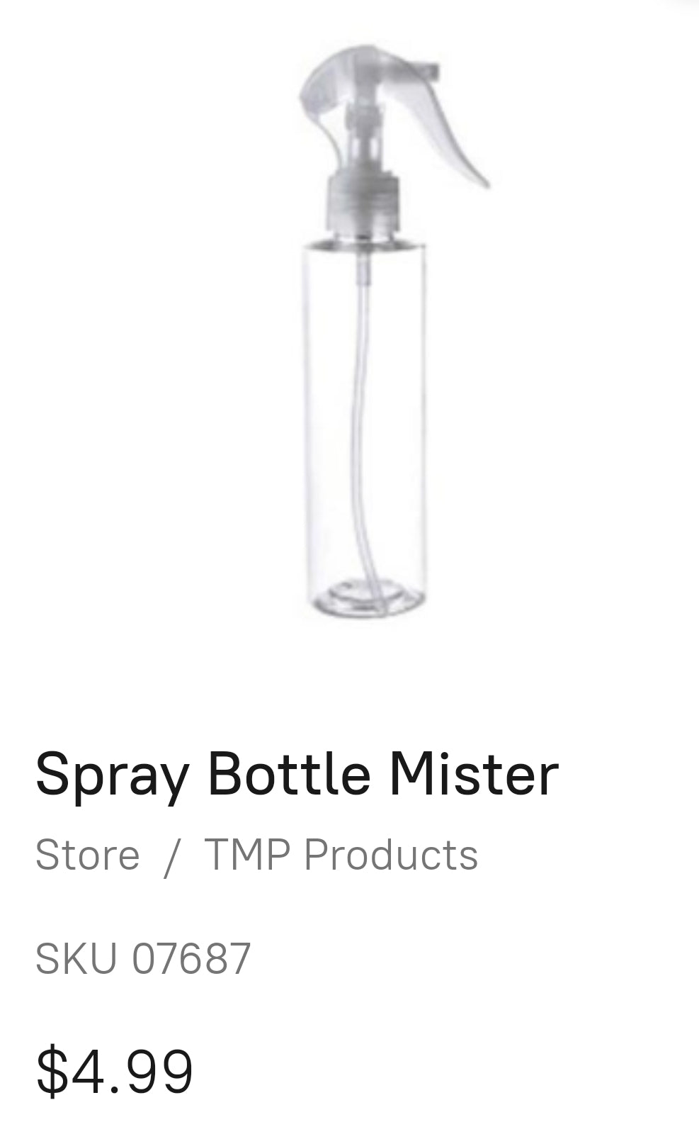 Spray Bottle Mister