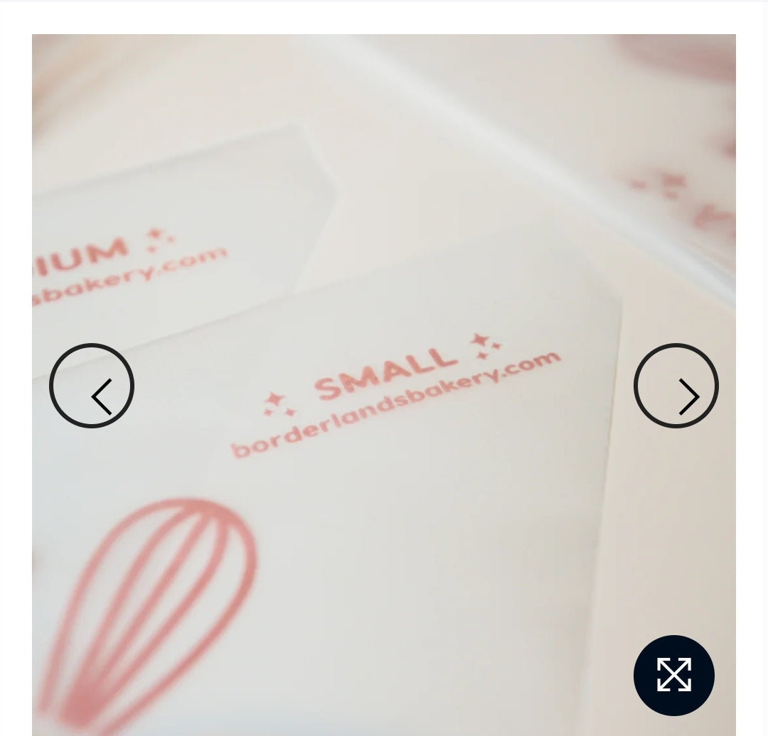 Boarderlands Piping Bags - Size Small