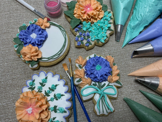 Fancy Floral Cookie decorating class