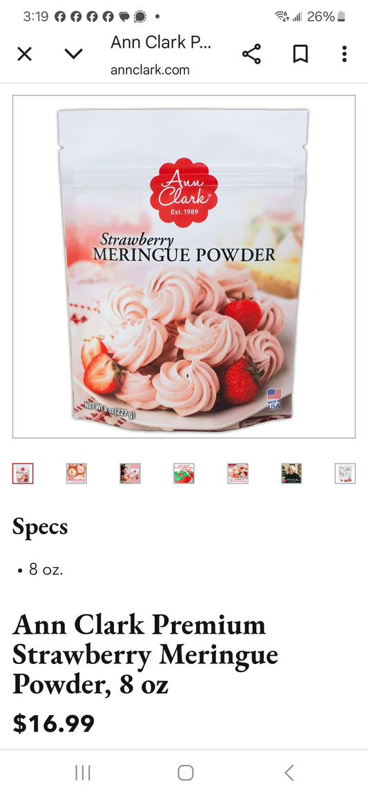 Ann Clark Strawberry Meringue Powder