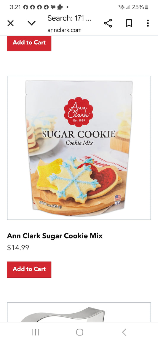 Ann Clark Sugar cookie mix