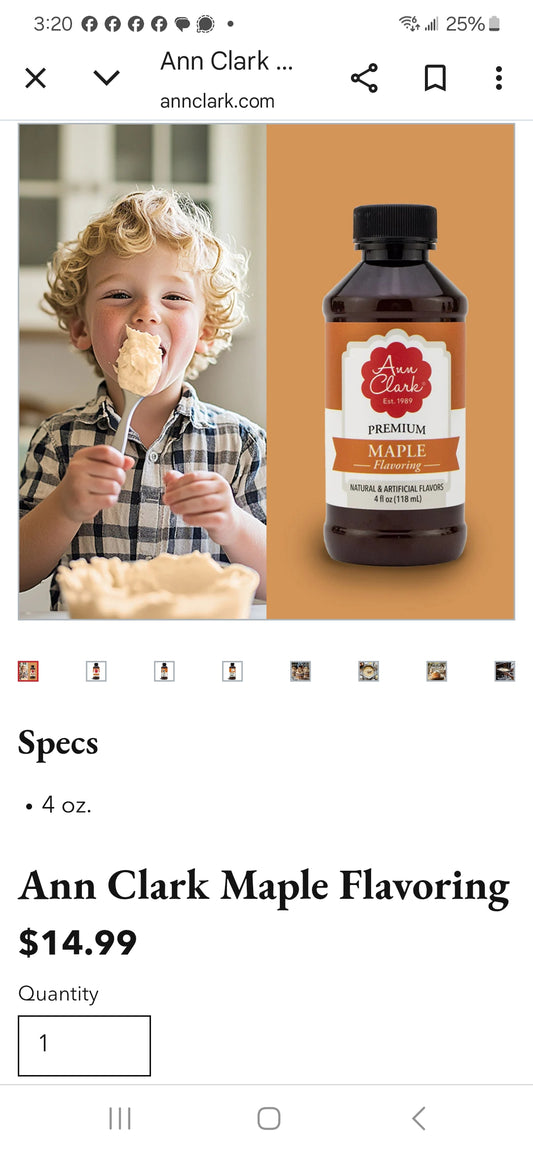 Ann Clark Maple flavoring