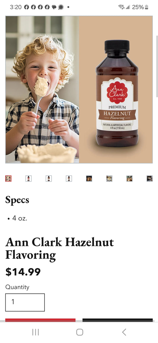 Ann Clark Hazelnut Flavoring